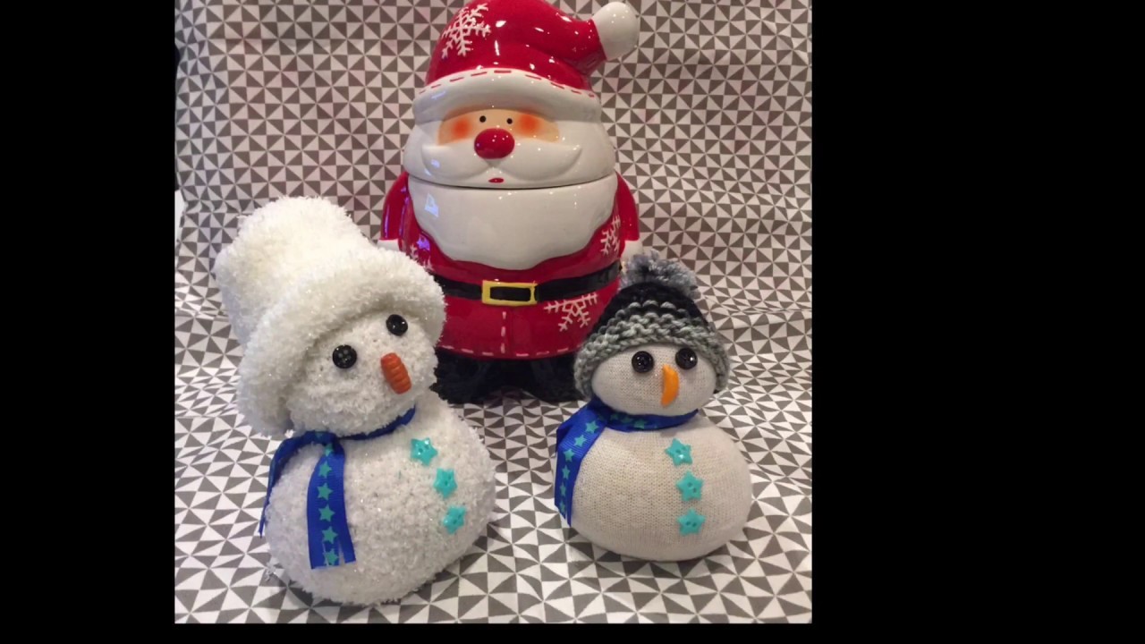 Deco de Noël Bonhomme De Neige  en chaussette diffuseur de parfum diy