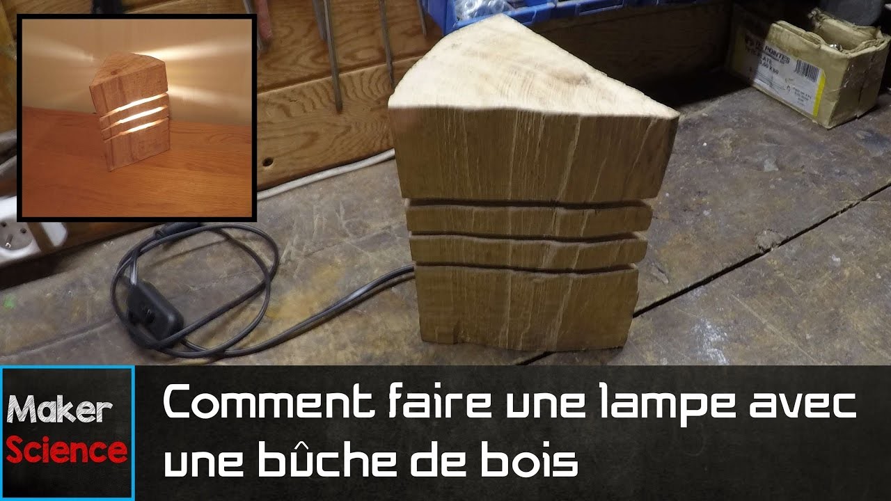 #DIY Comment faire une lampe avec une bûche de bois