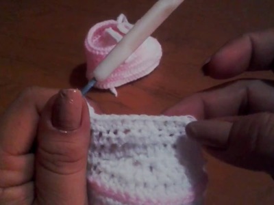 Zapatillitas bebe crochet  (parte 2)