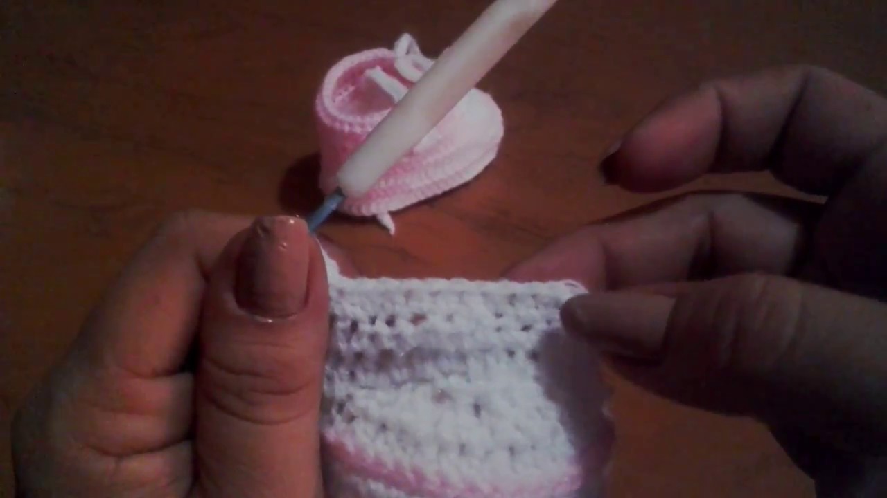 Zapatillitas bebe crochet  (parte 2)