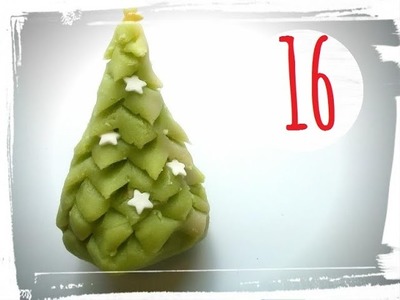 Diy sapin en pate d'amande   fimo   à modeler challenge calendrier de l'avent 16