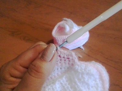 Zapatillitas bebe crochet  (parte 3)