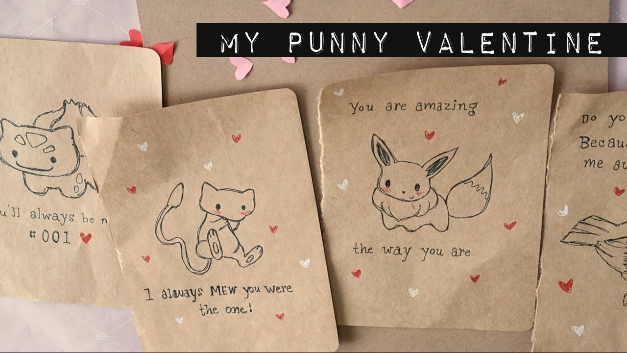 5 POKÉMON PUN CARDS | Valentines DIY 