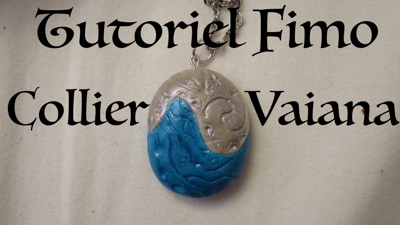 Polymer Clay Tutorial - Pendentif Collier Vaiana.Vaiana Pendent