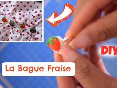 DIY Bague Fraise | TUTO FIMO St Valentin \\ Strawberry Ring Polymer Clay Tutorial