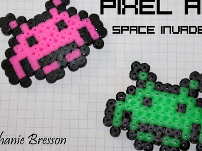Pixel Art Space Invaders - perler beads  - tutoriel #pixelart