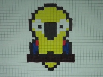 Comment dessiner un perroquet pixel art