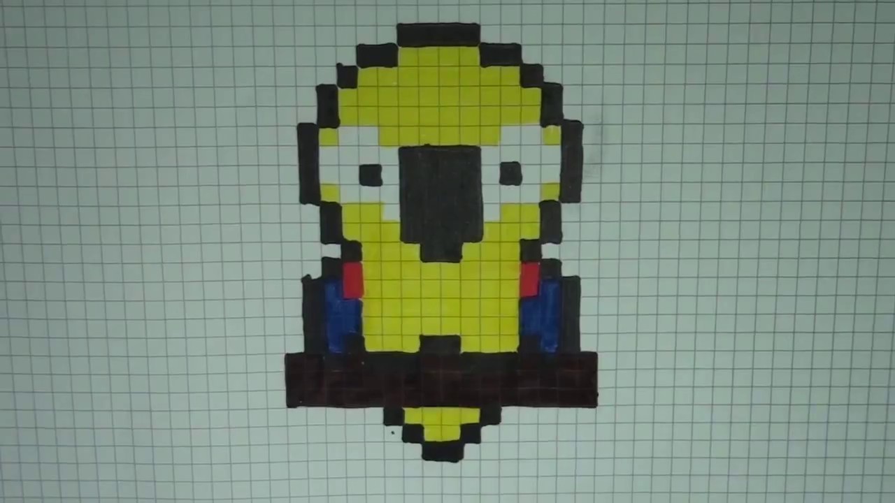 Comment dessiner un perroquet pixel art