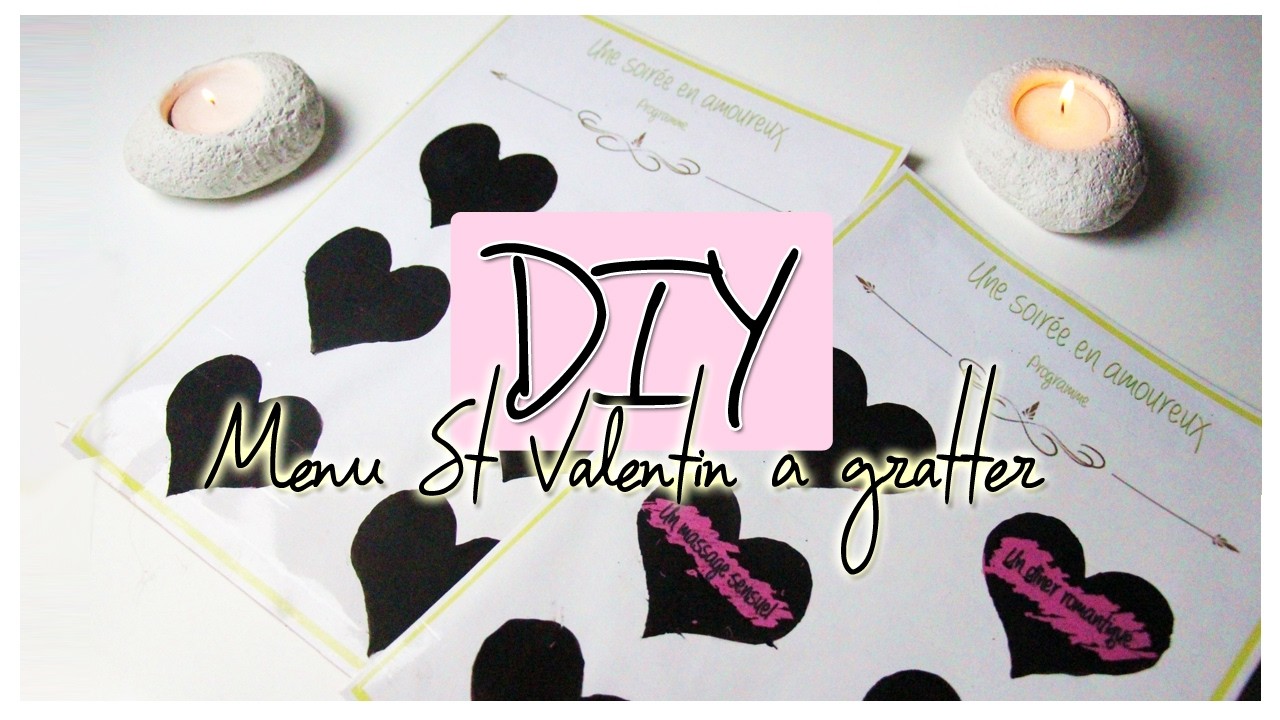 ❤ DIY - Menu de St Valentin surprise à gratter ❤