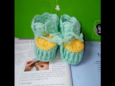 Chaussons bébé au crochet 1-2