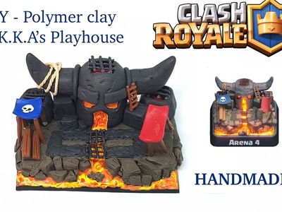 DIY Clash Royale Arena 4 - P E K K A's Playhouse - Polymer clay tutorial