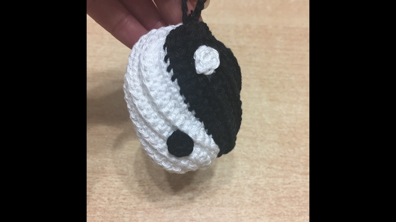 Tuto porte clé yin yang au crochet