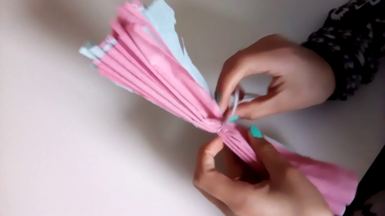 ????????????????Comment faire une fleur en papier crépon ( 1 ère vidéo série DIY)????????????????