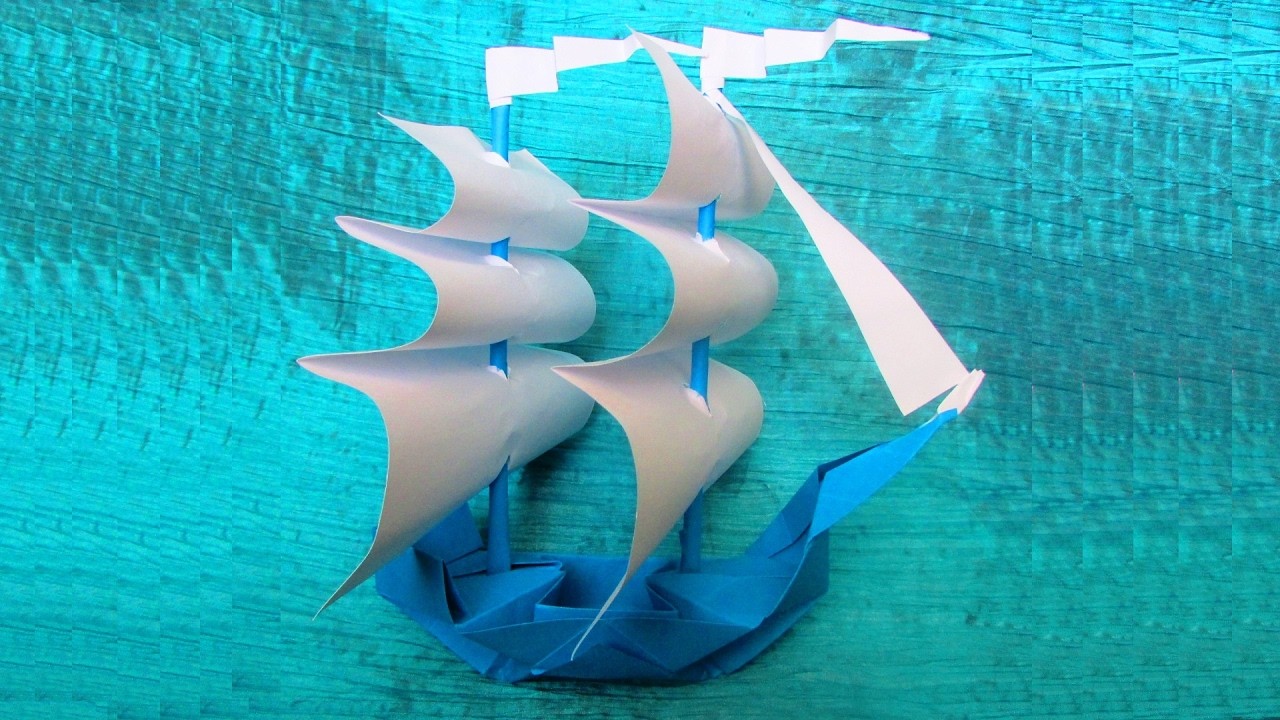 Origami : ⛵️ Voilier à 2 mâts