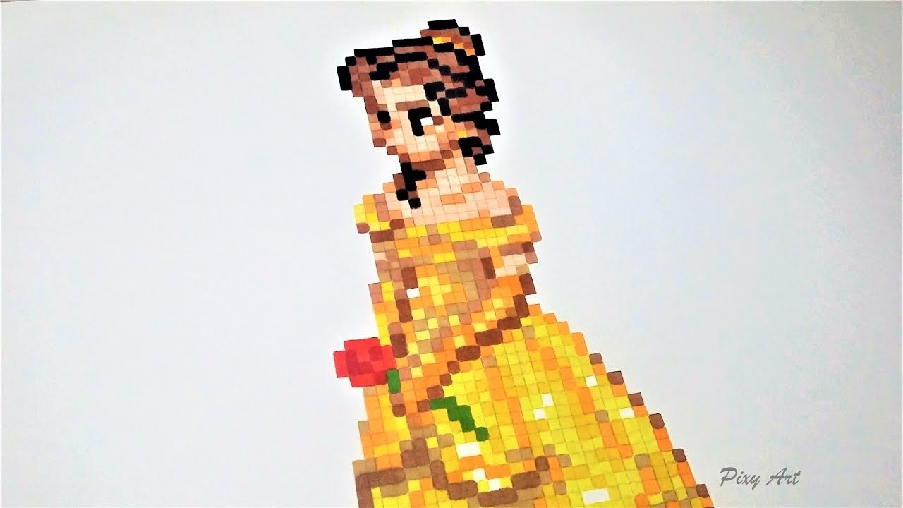 La Belle et la Bête - Pixel Art Belle