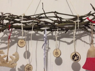 DIY Suspension Noel.Hiver a petit budget : Recuperation + Decoration Action