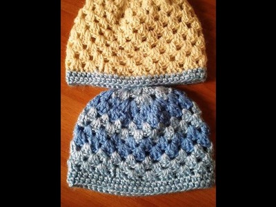 Crochet bonnet granny bebe