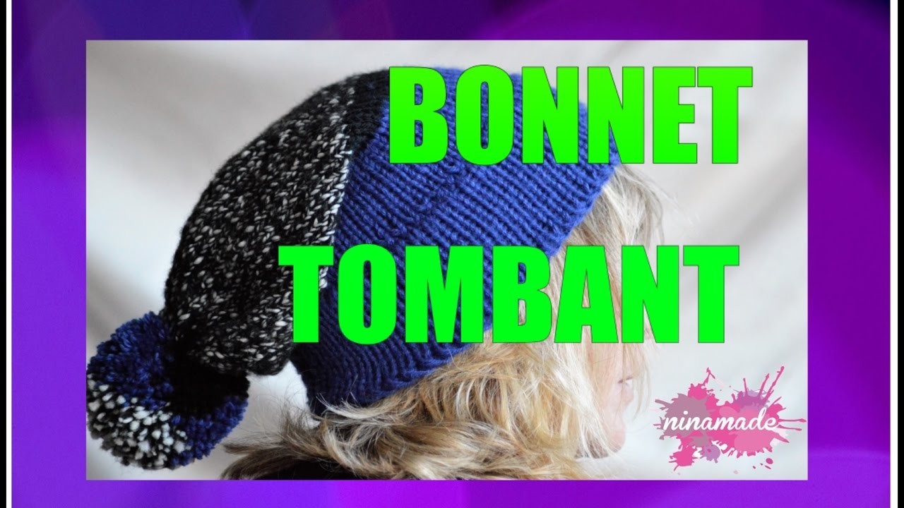 DIY. Bonnet Tombant Avec Deux Aiguilles. Slouchy Beanie With Two Needles
