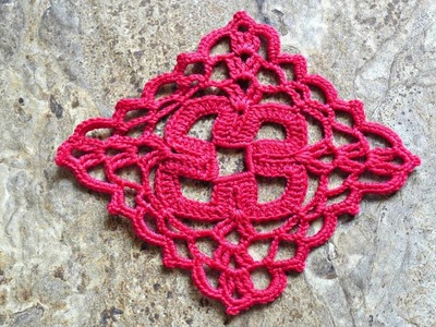 سلسلة  وحدات الكزوشي. وحدة كروشي مربعة          motif crochet carré