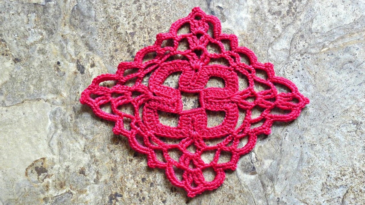 سلسلة  وحدات الكزوشي. وحدة كروشي مربعة          motif crochet carré