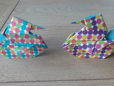 Origami : Le canard (the duck par Alexandre 6 ans)
