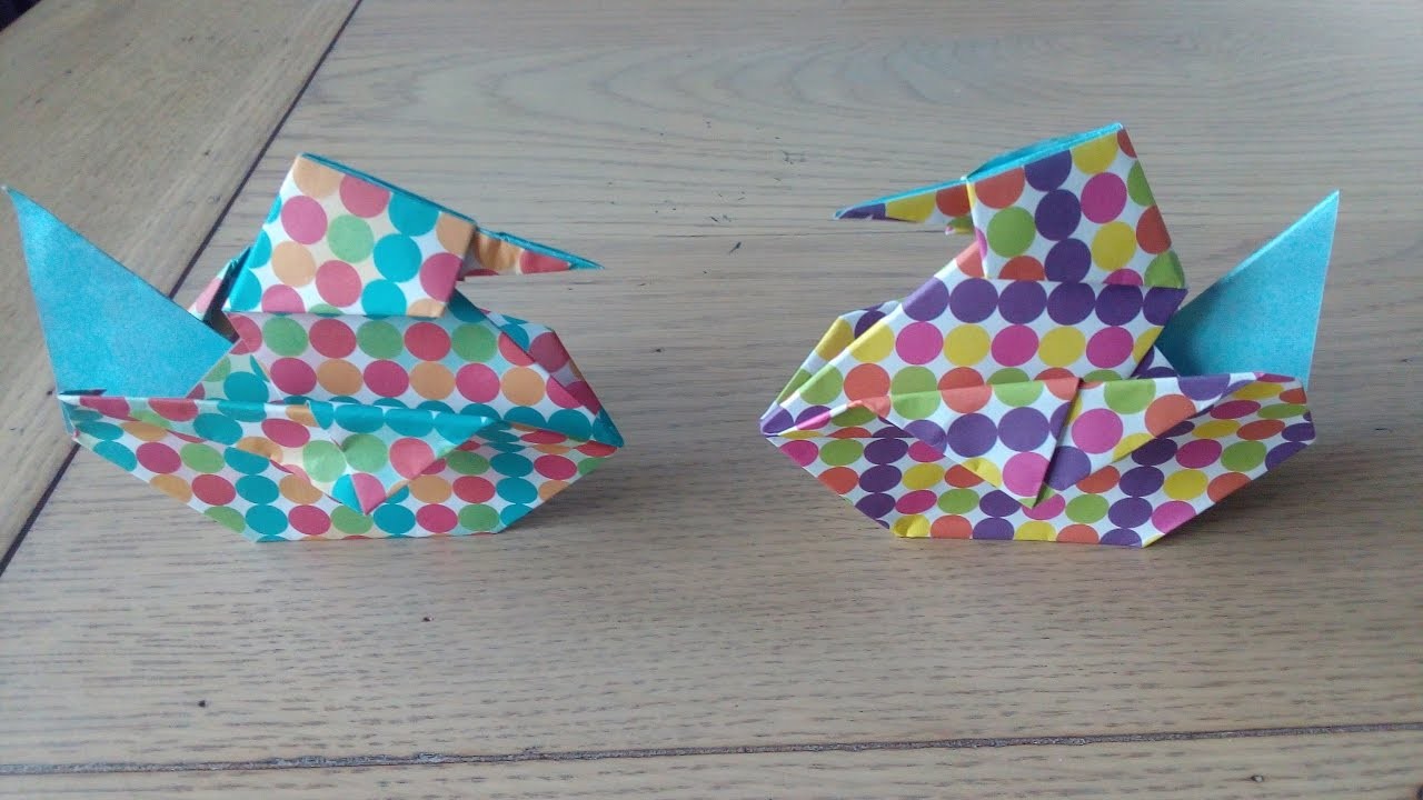 Origami : Le canard (the duck par Alexandre 6 ans)