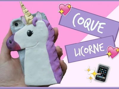 Tuto fimo coque de téléphone licorne. phone case unicorn polymer clay