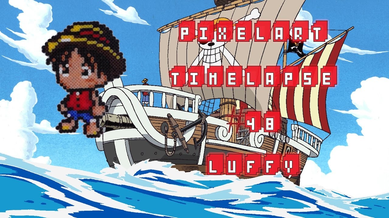 Timelapse Luffy 2.5mm Mini Hama Beads One Piece