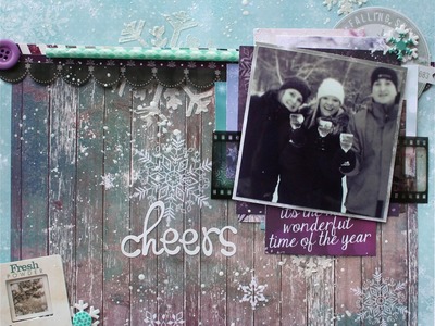 Caroline Champoux Pas à Pas Page de scrapbooking ''Cheers''