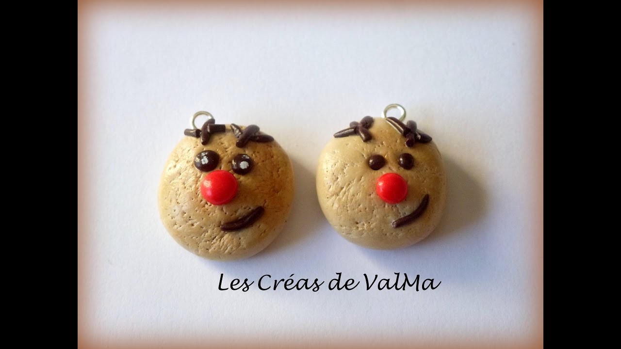 Tuto Fimo Cookie Renne de Noël.Polymer Clay Tutorial