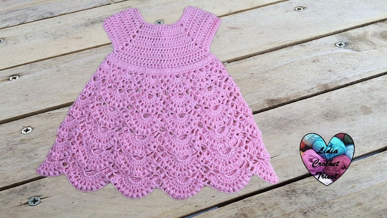 Robe princesse crochet toutes tailles 1.2. Princess dress crochet all sizes (english subtitles)