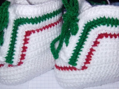 Semelle chaussons au crochet