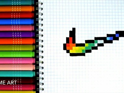 Tuto comment dessiner le logo nike en pixel