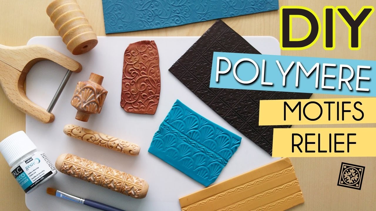 DIY ┋ POLYMERE. Comment texturer et donner du relief à sa pâte avec un rouleau en bois ?