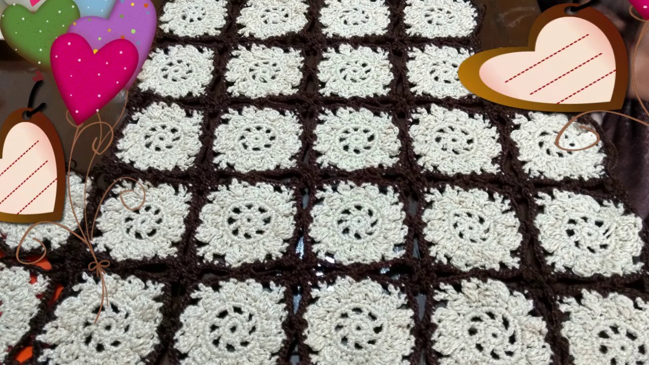 Mantel de granny a crochet - crochet viral - paso a paso