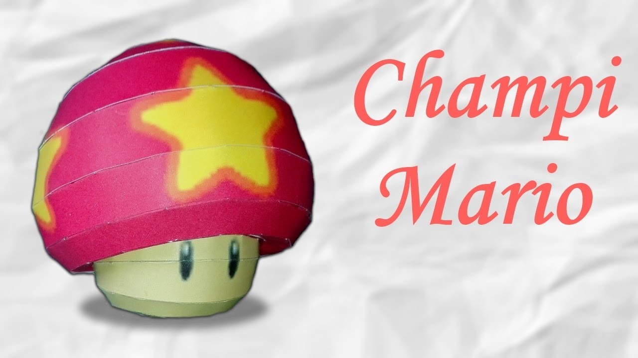 Papercraft : Champignon de Mario, Musique Mario Harpe !