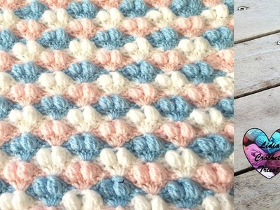 Point splendide crochet pour couvertures. Bubble blanket stitch (english subtitles)