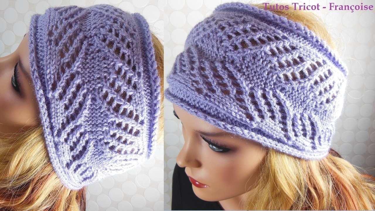 Tuto Tricot Point Losanges Ajourés Headband bandeau femme | Headband knitting tutorial