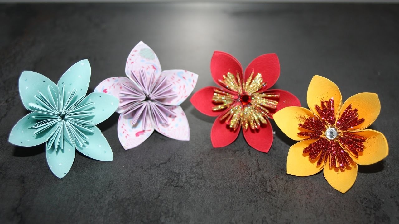 DIY : Faire des fleurs en papier (5 ou 6 pétales)