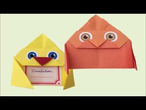 La chouette invitation Origami pour les petits