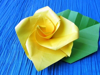 Origami facile : ???? Rose très très facile à plier en papier.