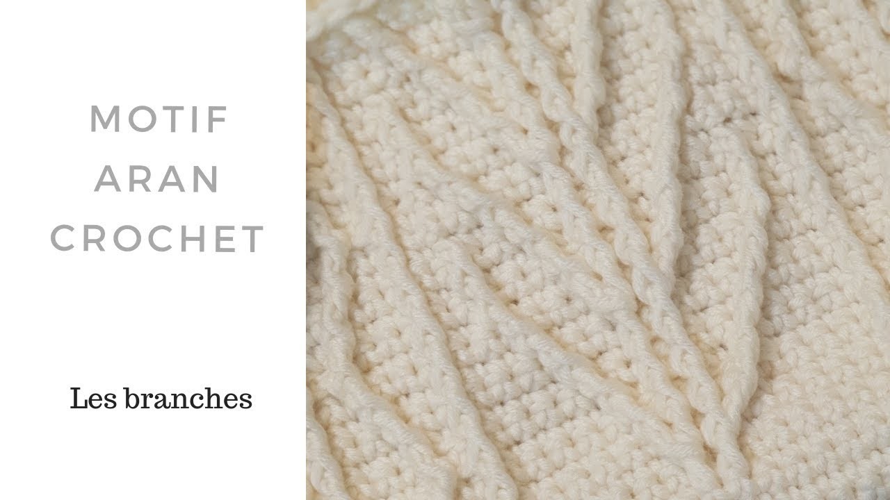 Motif Aran crochet - les branches