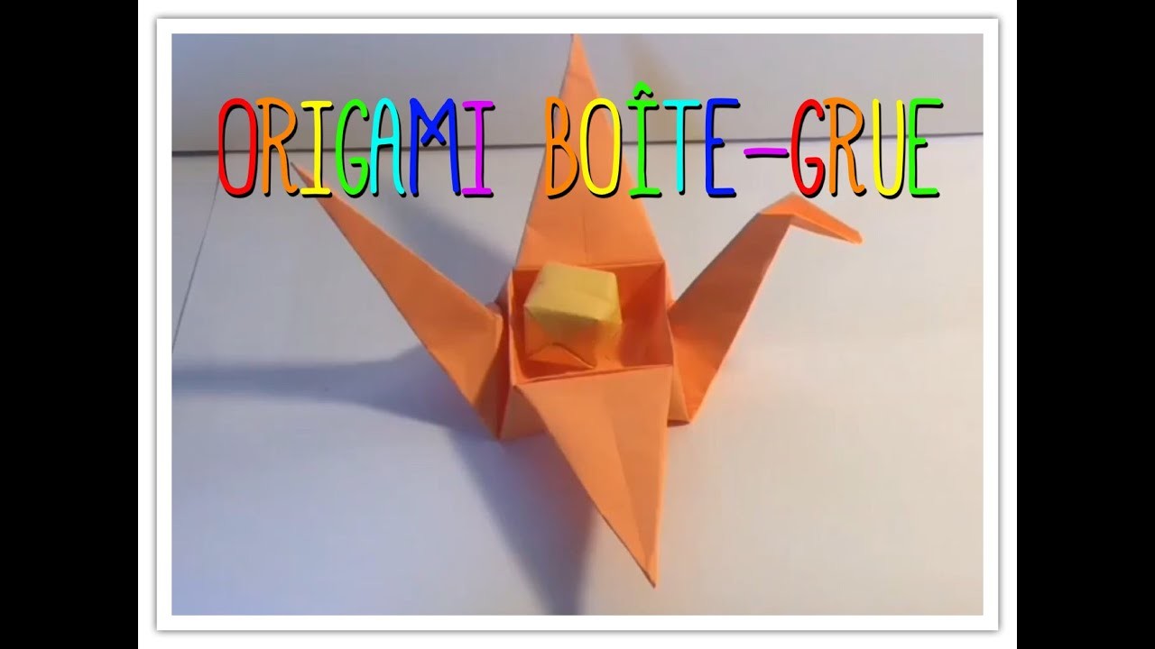 ORIGAMI BOÎTE - GRUE. CRANE BOX ( Mathis Lopez - Funny Origami)