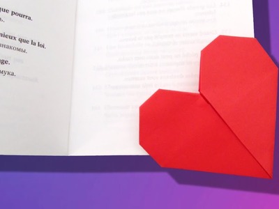 Origami facile : ???? Marque-page Coeur ❤️