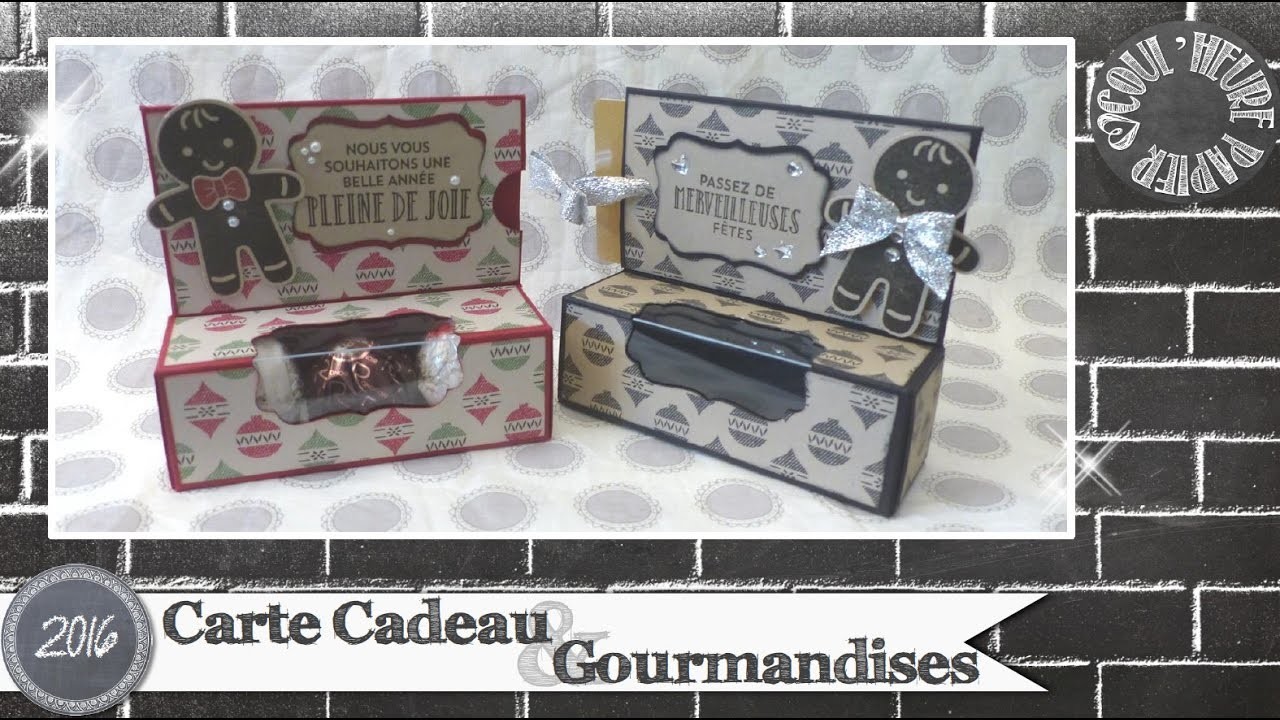 Vidéo-Tuto "Carte Cadeau & Gourmandises" par Coul'Heure Papier