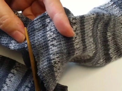 Réparer, restaurer  ou repriser des bas, chaussettes tricoté aux aiguilles par Artisanat du nord