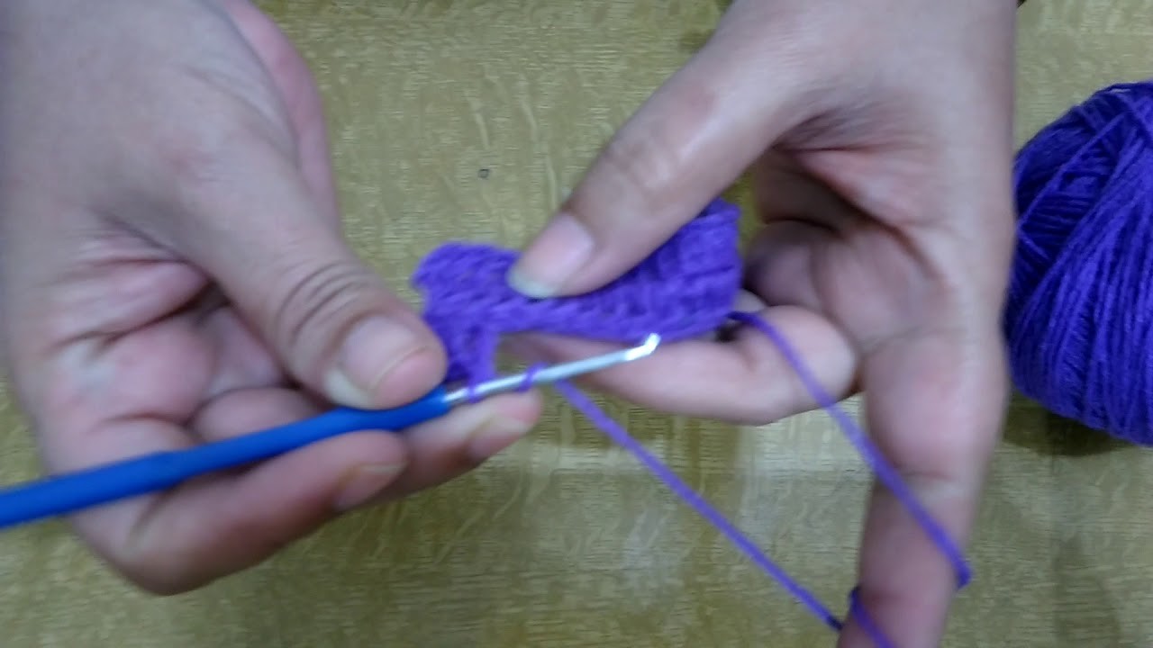 Crochet basic double crochet#in marathi#खांब कसा विणायचा
