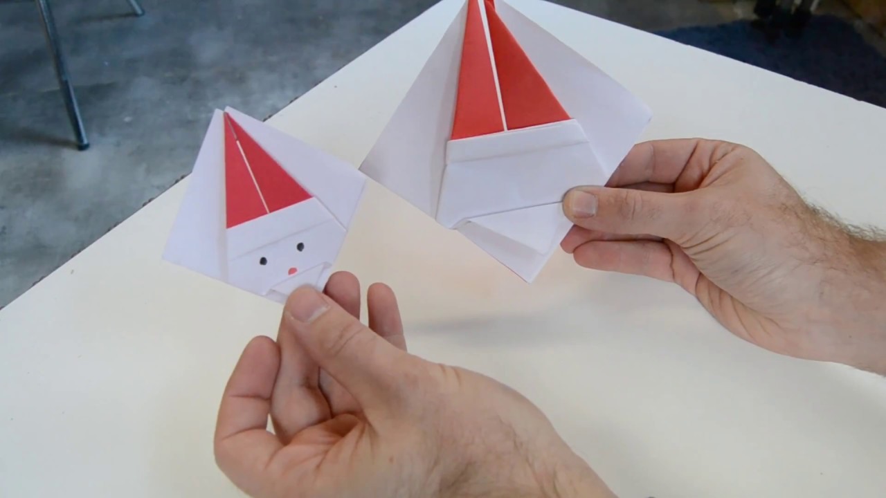 TUTO : comment faire un Père Noël en origami