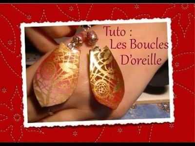 ✶ Tutoriel : Les Boucles d'oreille ✶ - Fimo - (Partie 3 Parure de Noël)