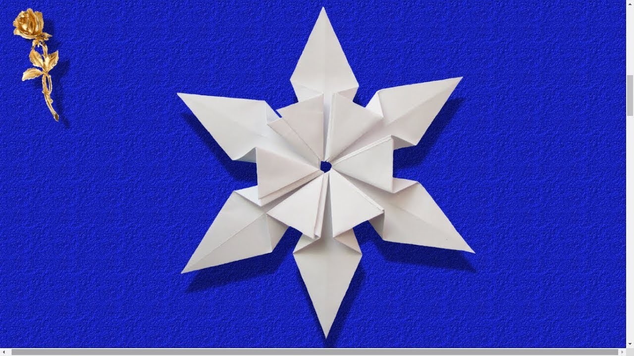 Origami modulaire : ❄️ Flocon de neige, très facile